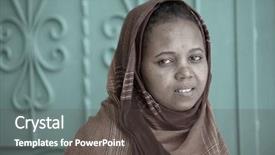  Presentation with african american teenager girl - Colorful slide set enhanced with poor black race - african muslim girl backdrop and a  colored foreground