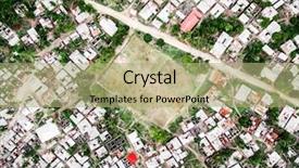  Presentation with poor village - Presentation theme consisting of poor fishing village on zanzibar background and a mint green colored foreground