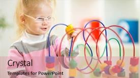  Presentation with catholic pray kid - PPT theme enhanced with poor kids - kid in eyeglases playing colorful background and a  colored foreground