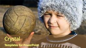  Presentation with e ball technology - Cool new presentation theme with poor kids - needy cute boy with warn backdrop and a  colored foreground