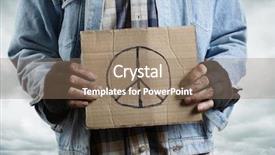  Presentation with peace - Beautiful theme featuring poor man - peace backdrop and a coral colored foreground