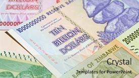  Presentation with banknotes - Slide set consisting of poor rich - banknotes of zimbabwe after hyperinflation background and a mint green colored foreground