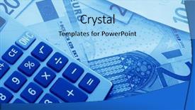  Presentation with calculator - Presentation having poor rich - calculator with money background and a  colored foreground