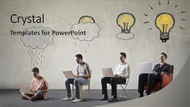  Presentation with poor rich - Colorful slide deck enhanced with poor rich - developing great ideas backdrop and a light gray colored foreground