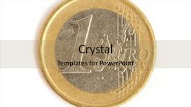  Presentation with poor rich - Presentation theme with poor rich - euro coin on white background background and a coral colored foreground