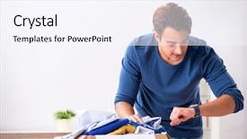  Presentation with charity - Amazing slide deck having concept of charity with donated backdrop and a sky blue colored foreground