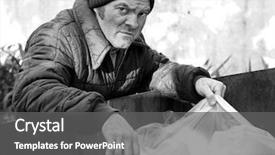  Presentation with homeless - Presentation design with  background and a  colored foreground