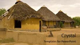  Presentation with africa - Presentation featuring house of the chiefs botswana background and a gold colored foreground