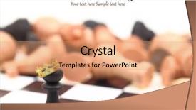  Presentation with standing out in the crowd - PPT theme featuring tyrant - pawn winner standing crowned background and a coral colored foreground