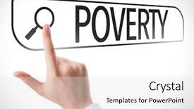  Presentation with poverty - Theme consisting of globe internet address - poverty written in search bar background and a white colored foreground