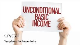  Presentation with basic - Beautiful PPT layouts featuring universal system - unconditional basic income isolated backdrop and a white colored foreground
