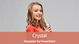  Presentation with red grey - Audience pleasing slide set consisting of cans pop - drinks and people concept backdrop and a coral colored foreground