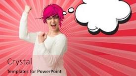  Presentation with pop art - Slide set with pop-art-comic-style-beautiful background and a coral colored foreground