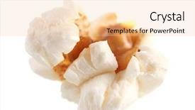 Presentation with popcorn - Amazing theme having pop corn - popcorn isolated on white backdrop and a lemonade colored foreground