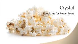  Presentation with popcorn - Amazing theme having pop corn - tasty salted popcorn isolated backdrop and a white colored foreground