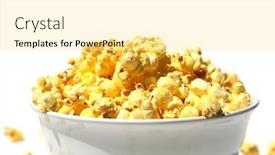  Presentation with corn - Slide set featuring pop-corn-popcorn background and a blonde colored foreground