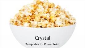  Presentation with popcorn movie - PPT theme having pop corns movie - bowl with popcorn isolated background and a  colored foreground