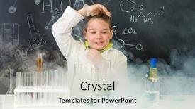  Presentation with fume - Slide deck with pop-eyed funny boy background and a  colored foreground