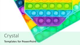  Presentation with modern - Slide set with pop-it-antistress-close-up background and a seafoam green colored foreground