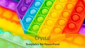  Presentation with modern - PPT theme consisting of pop-it-antistress-close-up background and a gold colored foreground