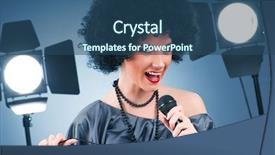  Presentation with star - Slide deck consisting of pop star singing the song background and a  colored foreground