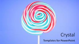  Presentation with colorful teeth movable - PPT theme having pop ups - colorful lollipop against the background background and a  colored foreground