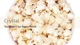  Presentation with cinema - Slides having popcorn-cardboard-round-box background and a lemonade colored foreground