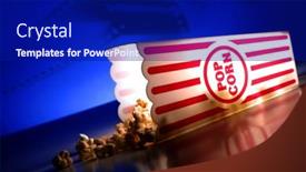  Presentation with popcorn movie - Audience pleasing slide deck consisting of popcorn-for-a-movie backdrop and a  colored foreground