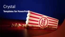  Presentation with movie popcorn - Slide deck consisting of popcorn-for-a-movie background and a  colored foreground