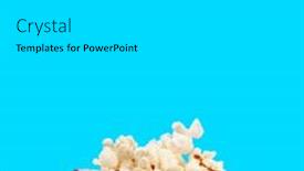  Presentation with popcorn - Beautiful PPT theme featuring popcorn-in-red-and-white backdrop and a light gray colored foreground