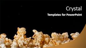  Presentation with popcorn - Presentation theme having popcorn-on-black-background-close background and a black colored foreground