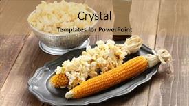  Presentation with corn cob - Amazing presentation having popcorn on the cob backdrop and a coral colored foreground