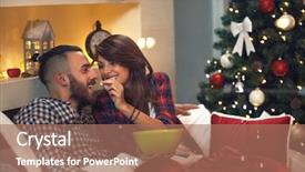  Presentation with christmas movies - Cool new presentation theme with popcorns in bed at christmas backdrop and a coral colored foreground