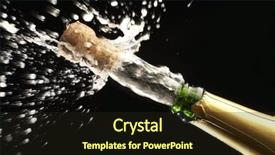  Presentation with cork - PPT layouts consisting of popping champagne cork background and a  colored foreground