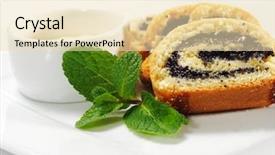  Presentation with eye popping funny cake pops - Presentation theme with poppy cake with fresh mint background and a lemonade colored foreground