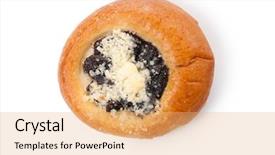  Presentation with seed - Presentation design consisting of poppy pie on white background background and a  colored foreground