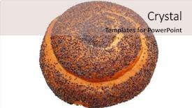  Presentation with fresh water splash green apple isolated white - Cool new PPT theme with poppy seed - fresh buns isolated on white backdrop and a  colored foreground