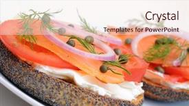  Presentation with bagel - Amazing theme having poppy seed bagel and smoked backdrop and a sky blue colored foreground