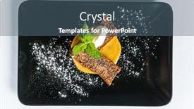  Presentation with seed - PPT layouts having poppy-seed-cake-with-orange background and a ocean colored foreground