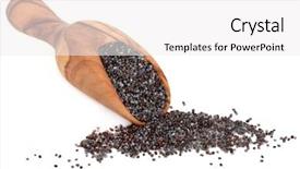  Presentation with soap poppy seed - Presentation enhanced with poppy seed in an olive background and a white colored foreground