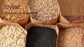  Presentation with granola - Audience pleasing slide set consisting of poppy wheatgerm granola sunflower seed backdrop and a  colored foreground