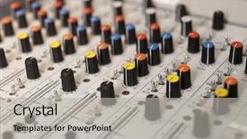  Presentation with steel audio - Colorful presentation theme enhanced with senior couple relaxing at pool at hotel resort backdrop and a coral colored foreground