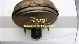  Presentation with old car - Beautiful PPT layouts featuring popular engineering - car parts used car parts backdrop and a tawny brown colored foreground