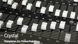 Presentation with control panel - Theme featuring popular engineering - control panel in a audio background and a dark gray colored foreground