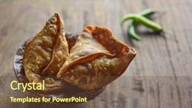  Presentation with indian food - Slide deck with popular indian street food - punjabi background and a tawny brown colored foreground