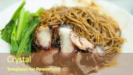  Presentation with street food - Cool new theme with popular malaysian chinese street food backdrop and a tawny brown colored foreground