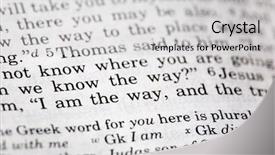  Presentation with new testament - Presentation theme having popular new testament passage john background and a light gray colored foreground