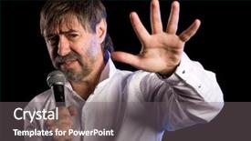  Presentation with music african american jazz musician - Colorful slide deck enhanced with popular singer performs american jazz backdrop and a  colored foreground