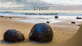  Presentation with pacific island - Slide deck consisting of popular-tourist-attraction-of-moeraki background and a light blue colored foreground