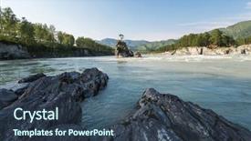  Presentation with siberia - Presentation design featuring popular tourist place call background and a ocean colored foreground